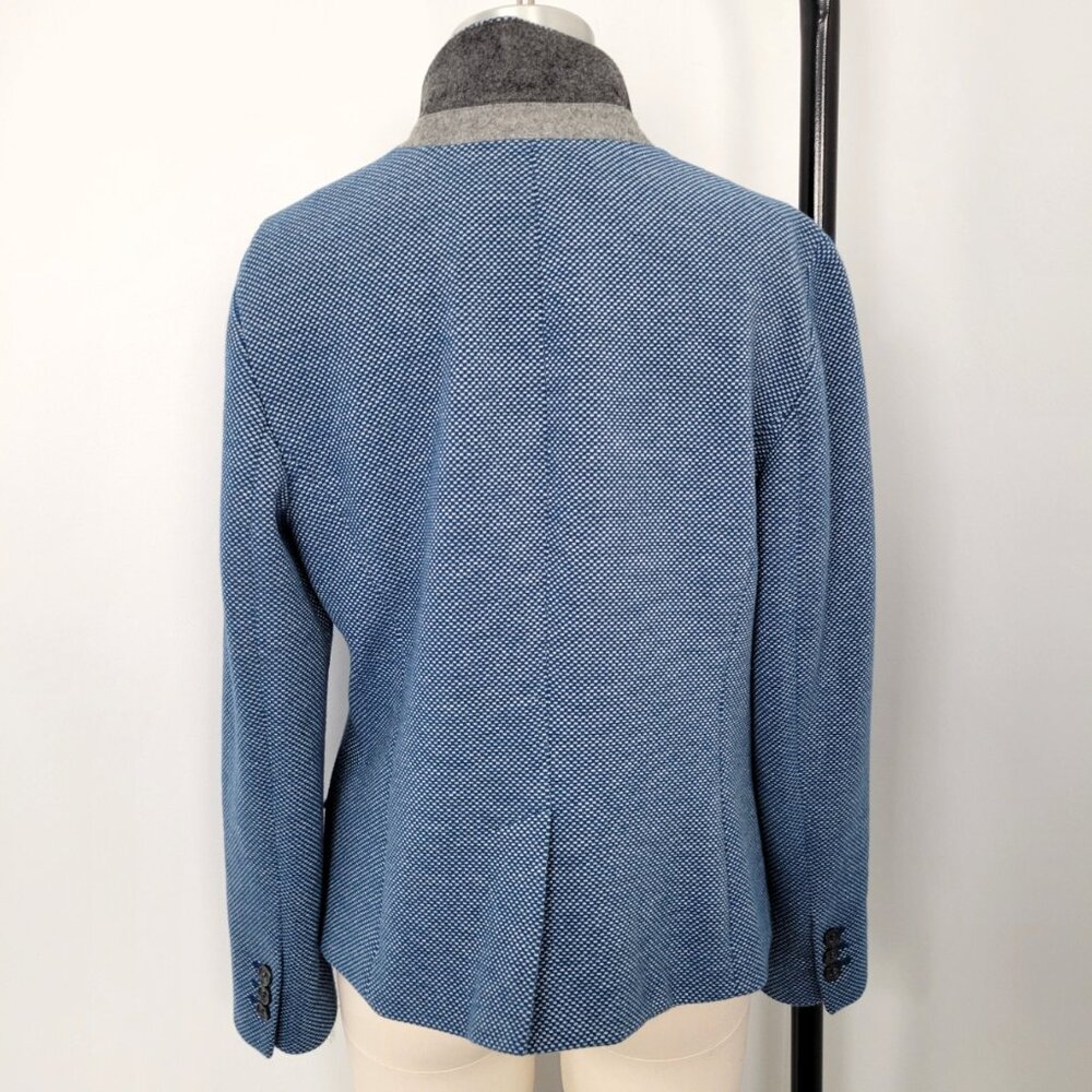 Talbots Textured Micro Herringbone Coneflower Blu… - image 6